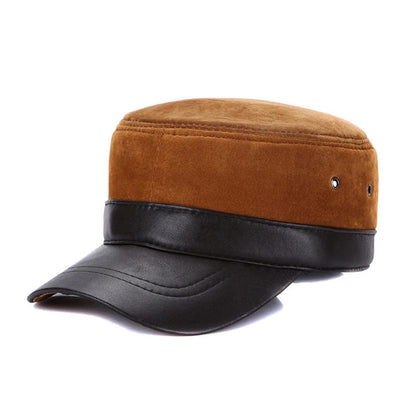 2026 Unisex Real Sheepskin Leather Caps Casual Real Natural Sheep Skin Leather