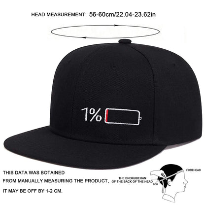 Unisex Battery Embroidery Hip-hop Hats Spring Autumn Outdoor Casual