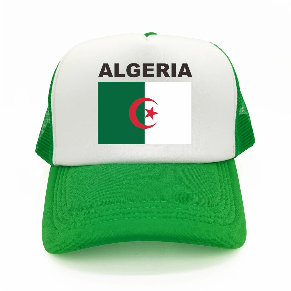Cool Algeria Trucker Cap Men Algeria Flag Hat Baseball Cap