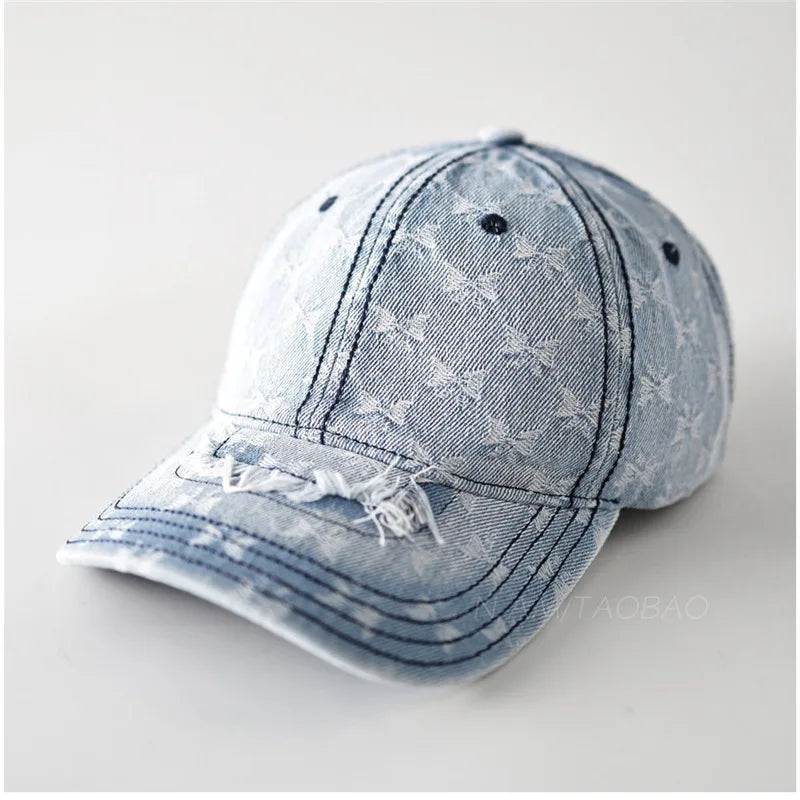 Denim Baseball Cap For Women And Men