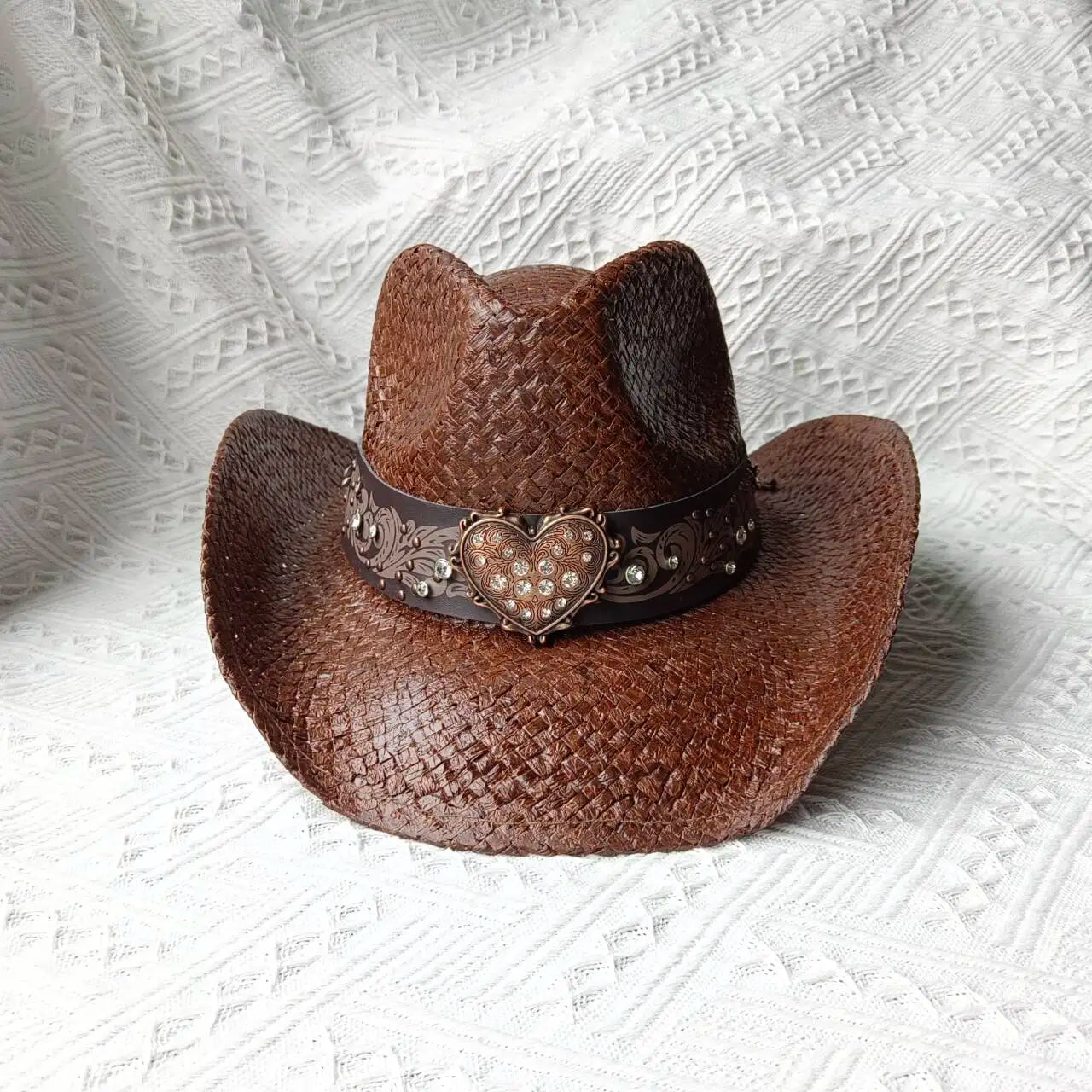 Woven Hard Summer Sapphire Accessories Neutral Cowboy Hat