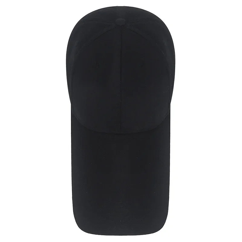Unisex Baseball Caps 14.5cm Visor Long Brim Solid Shade Sun Hat