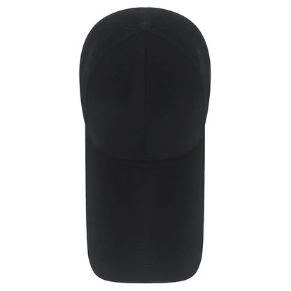 Unisex Baseball Caps 14.5cm Visor Long Brim Solid Shade Sun Hat