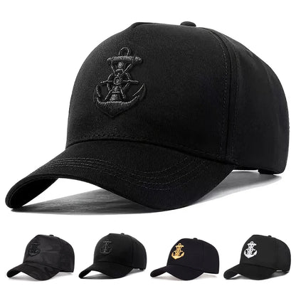 Unisex Ship Anchor Embroidery Baseball Caps Spring and Autumn