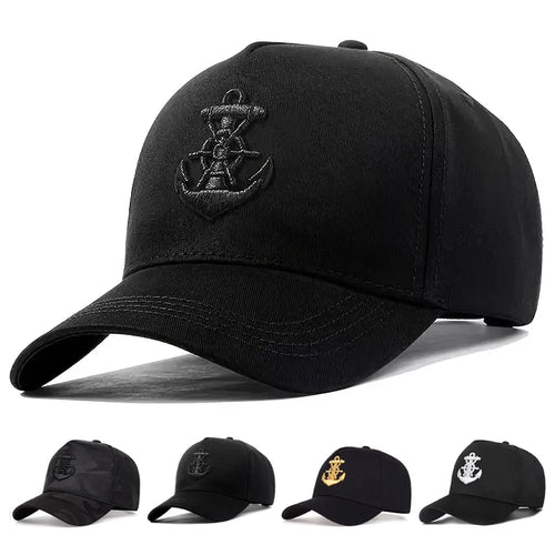 Unisex Ship Anchor Embroidery Baseball Caps Spring and Autumn
