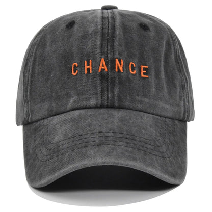 Retro Chance Letter Embroidery Baseball Caps Men