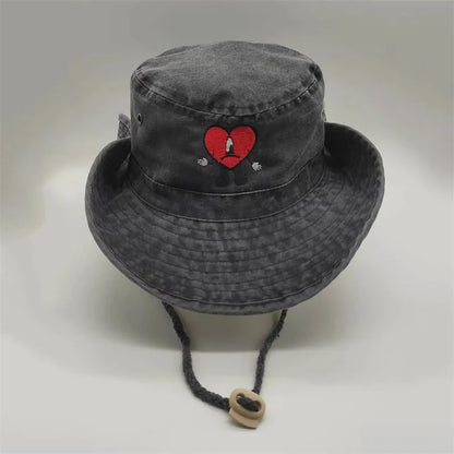 Cotton Embroidered Bad Bunny Fisherman Hat
