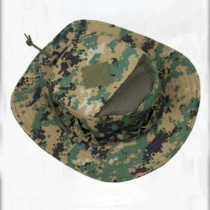 Ruins Camo Outdoor Summer Fishing Sunshade Benny Hat Round Brim Cap Fisherman Hats