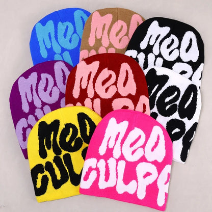 Knitting Beanies Hat Men Women Paragraph Quality Wool Cap