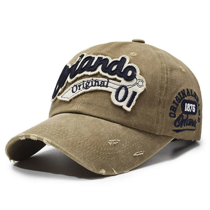 American-Style Retro Distressed Baseball Cap