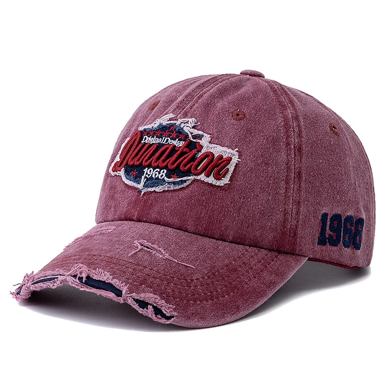 Hot Sale Unisex Retro Style Baseball Cap 1968 Letter Embroidery Cotton Cap