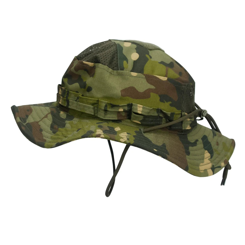 Camo Boonie Hat Sunscreen Breathable Bucket Hat Men's Outdoor