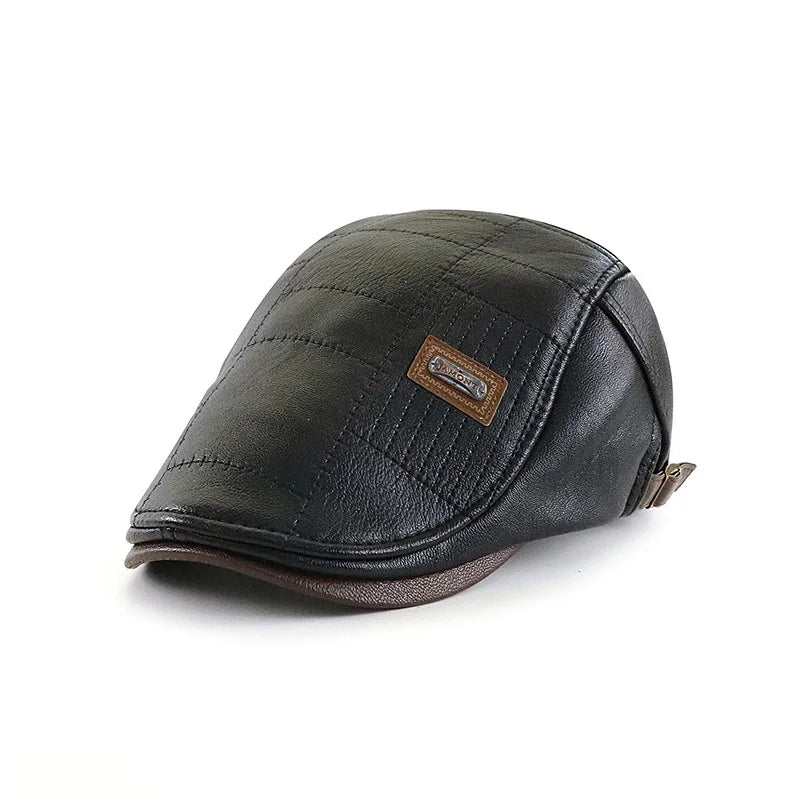 High Quality Men PU Leather Baseball Cap