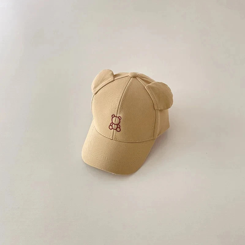 Adjustable Baby Baseball Cap For Boy Girl Cartoon Bear Infant Sun Hat Summer Toddler Kids Kawaii Peaked Caps
