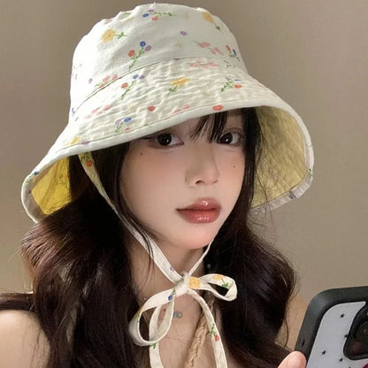 Summer Panama Bucket Hat Outdoor Travel Sunscreen Female Sun Hats
