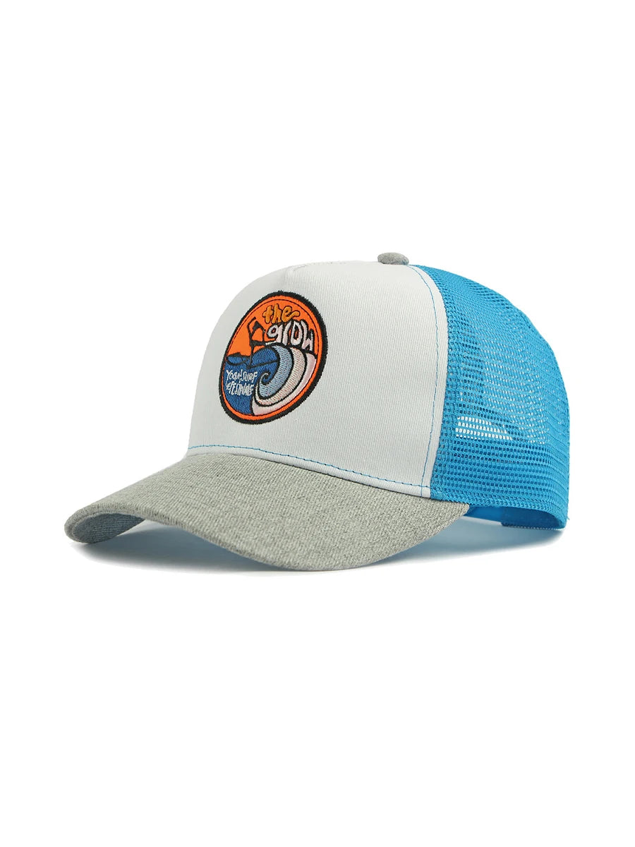 New Unisex Embroidered Trucker Hat For Men Curved Front Half Mesh Baseball Cap Patch Logo Breathable Mesh Back