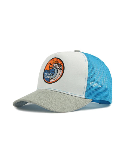 New Unisex Embroidered Trucker Hat For Men Curved Front Half Mesh Baseball Cap Patch Logo Breathable Mesh Back