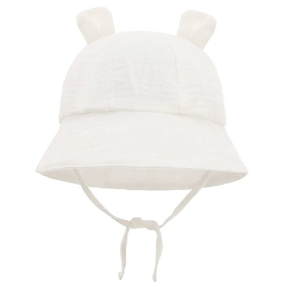 Muslin Cotton Baby Hat Summer Infant Cap For Kids Soft Baby Sun Hats
