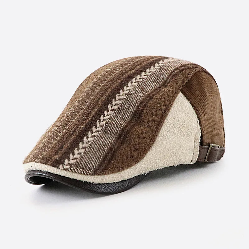 Adjustable Newsboy Hats For Men Flat Cap Male Irish Cabbie Gatsby Tweed Ivy Berets