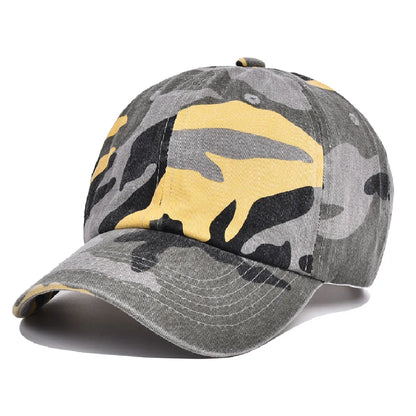 Unisex Hiking Camouflage Tactics Baseball Cap Leaves Jungle Hat Unstructured Panel Soft Top Sun Baseball Cap