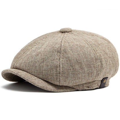 New Vintage Newsboy Caps Summer Linen Beret Men Women