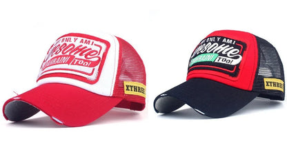 Spring And Summer New Mesh Embroidery Letter Awesome Baseball Cap Baseball Cap Outdoor Sunscreen Cap