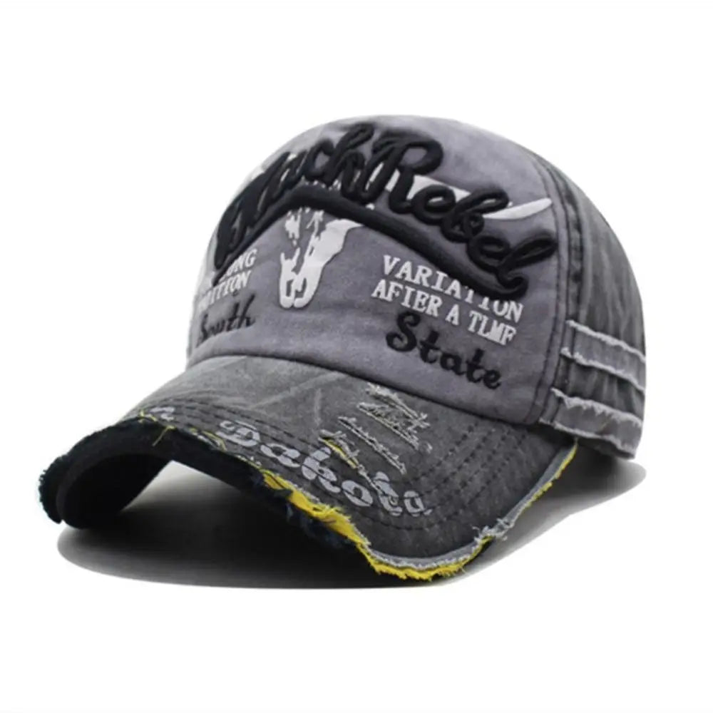 Cow Head Pattern Letter Embroidery Baseball Cap