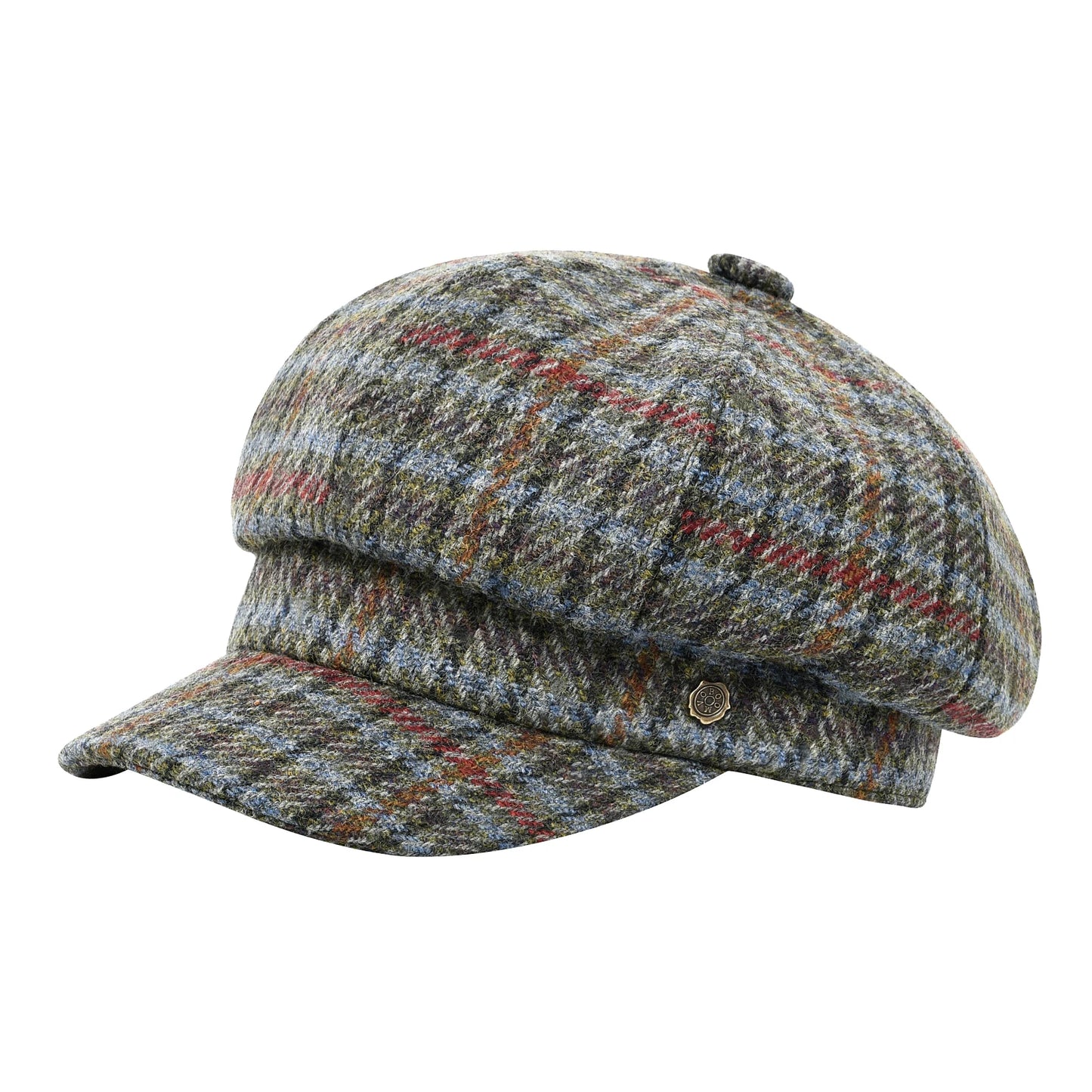 Women's 8 Panel Wool Tweed Newsboy Gatsby Ivy Cap Golf Cabbie Driving Hat