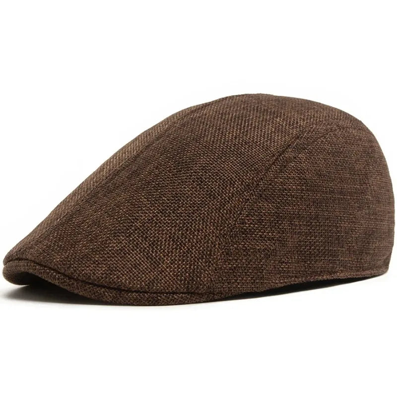 Breathable Linen Vintage British Flat Cap