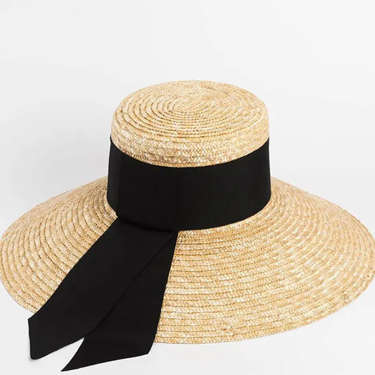 Summer Straw Hat French Elegant Seaside Travel Sun Hat