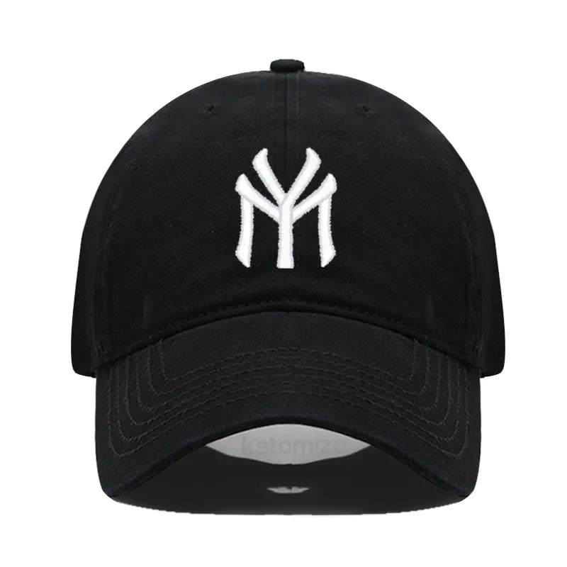 Letter MY Embroidery Baseball Cap Women Men Adjustable
