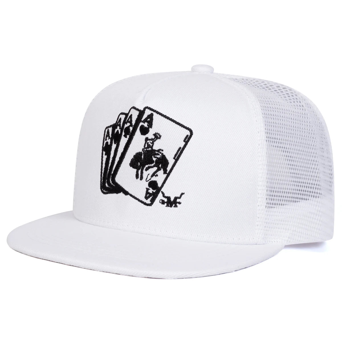 Unisex Poker A Embroidery Hip-hop Hats Spring Autumn Outdoor Adjustable Casual Sunscreen Hat Cap
