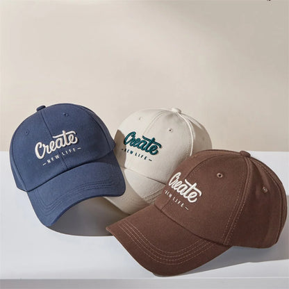 Fashion Letter Embroidery Hole Sunscreen Baseball Cap