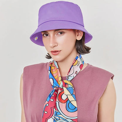 Women's Fisherman Cap Flower Reversible Bucket Hat