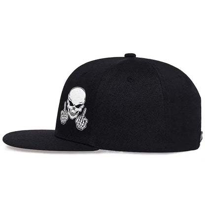 Unisex Skeleton Finger Embroidery Hip-Hop Hats Spring Autumn