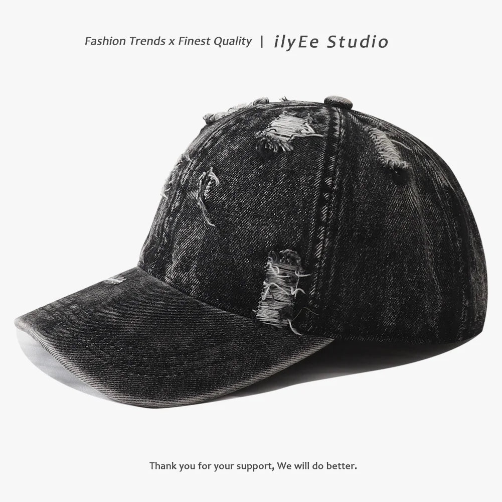 New Designer Washed Distressed Cowboy Baseball Cap