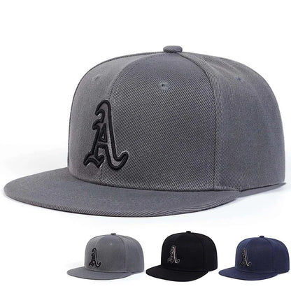 Unisex Gothic Letter A Embroidery Hip-Hop Hats