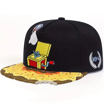 Doughnut Record Flat Brimmed Hat Street Hip Hop Hat Outdoor Cycling Sports