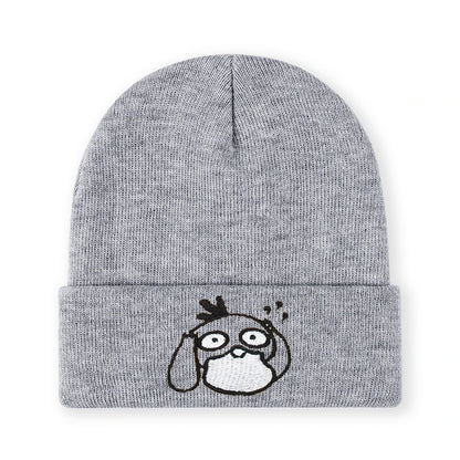 Duck Embroidered Beanie Soft Stretchy Lightweight Winter Hat