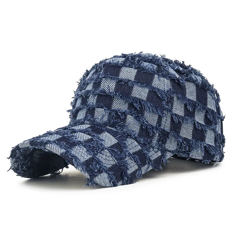 Korean Tie Dye Denim Baseball Cap, Men's And Women's