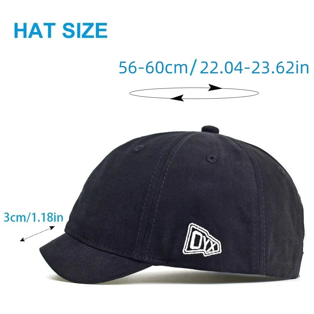 Short Brim Baseball Caps Cotton Hat Embroidery Snapback Hat