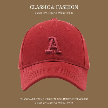 Classic A Letter Embroidery Baseball Cap for Women Men