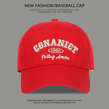 3D Letter Embroidered Soft Top Baseball Cap