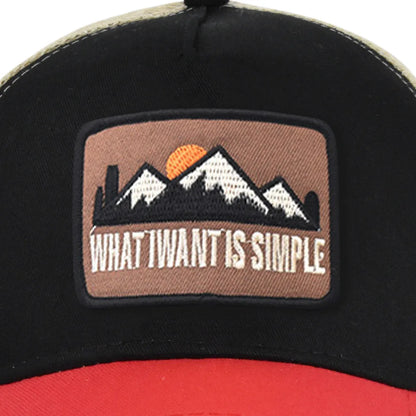 Letter Mesh Breathable Hat Women Men Embroidery Blocking Baseball Cap