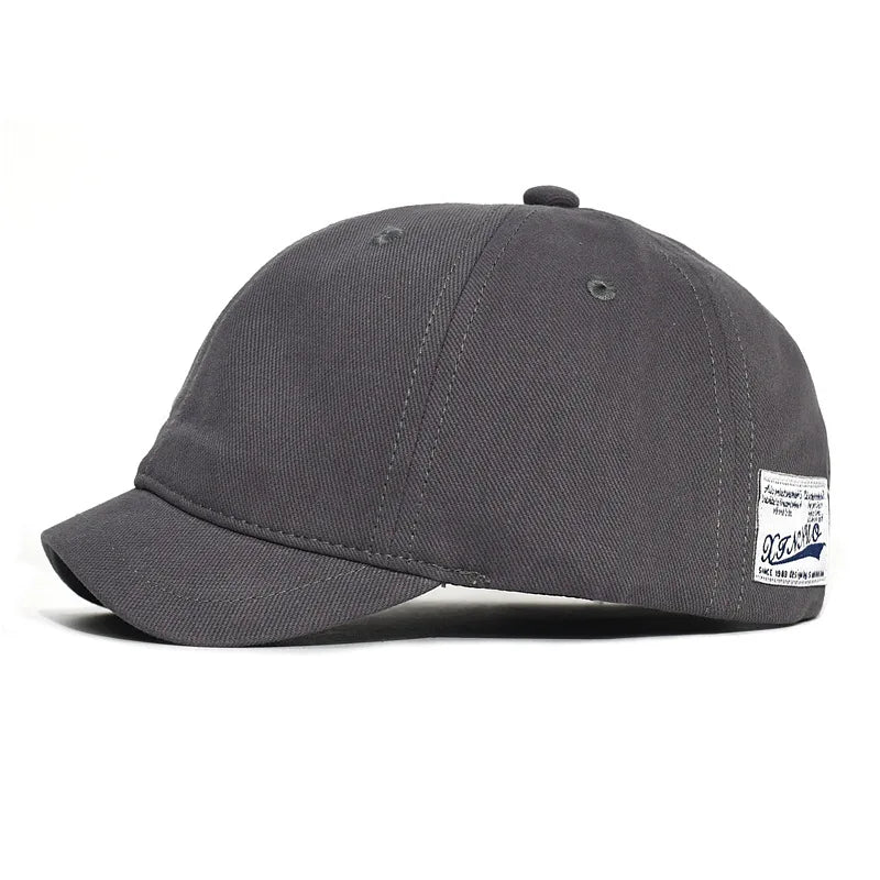Short Brim Cotton Baseball Cap Men Women Dad Hat Adjustable