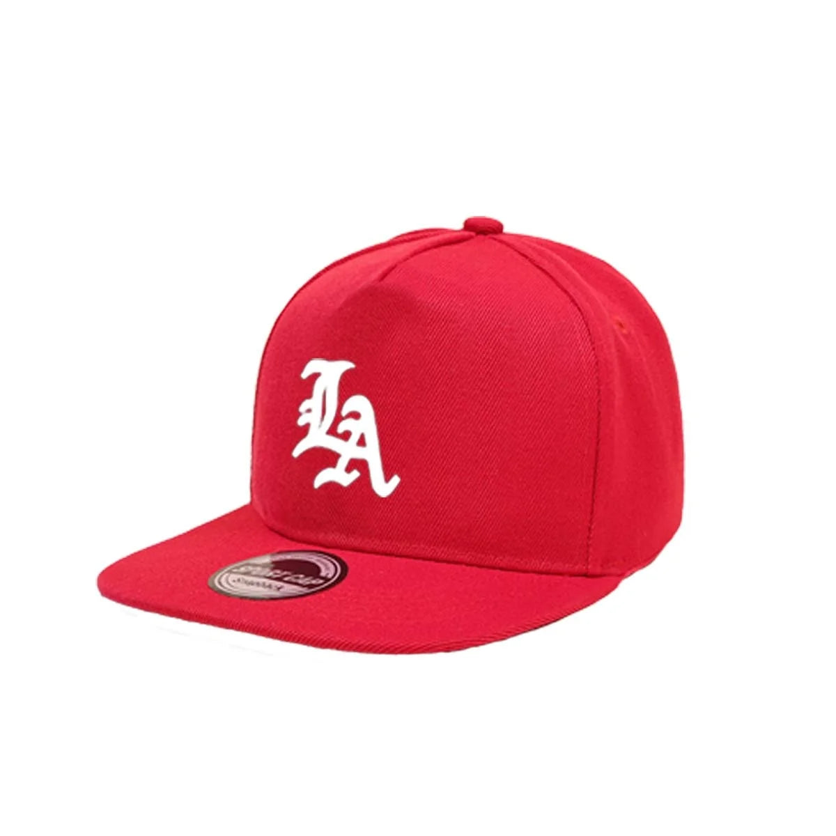 1PC "Edgy LA Emblend Flat Edged Snapback cap, Stylish Streetwear Aesthetic