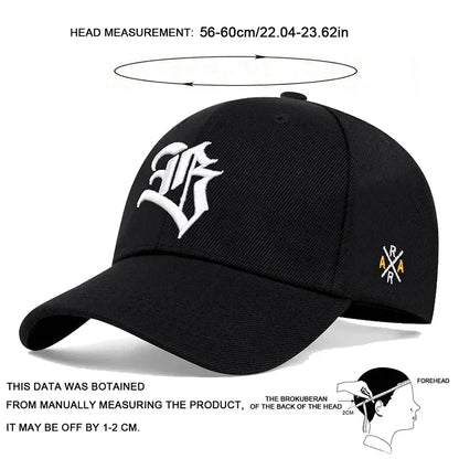 Unisex B Letter Embroidery Baseball Cap Spring and Autumn Outdoor Adjustable Casual Sunscreen Hat