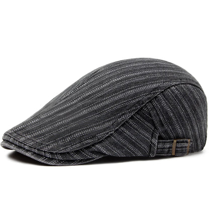 Men Women Berets Fashion Stripes Jeans Newsboy Hat
