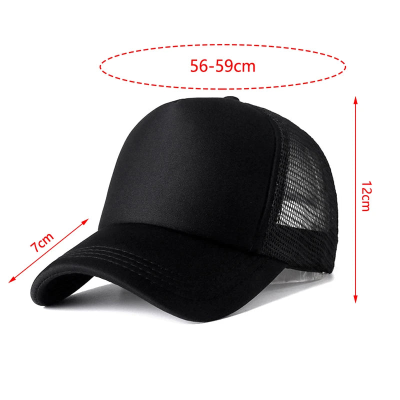 1PC Unisex Cap Casual Plain Mesh Baseball Cap