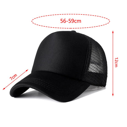 1PC Unisex Cap Casual Plain Mesh Baseball Cap